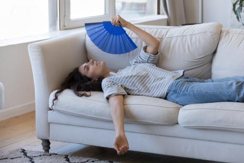 woman on couch
