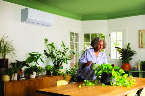 woman and plants